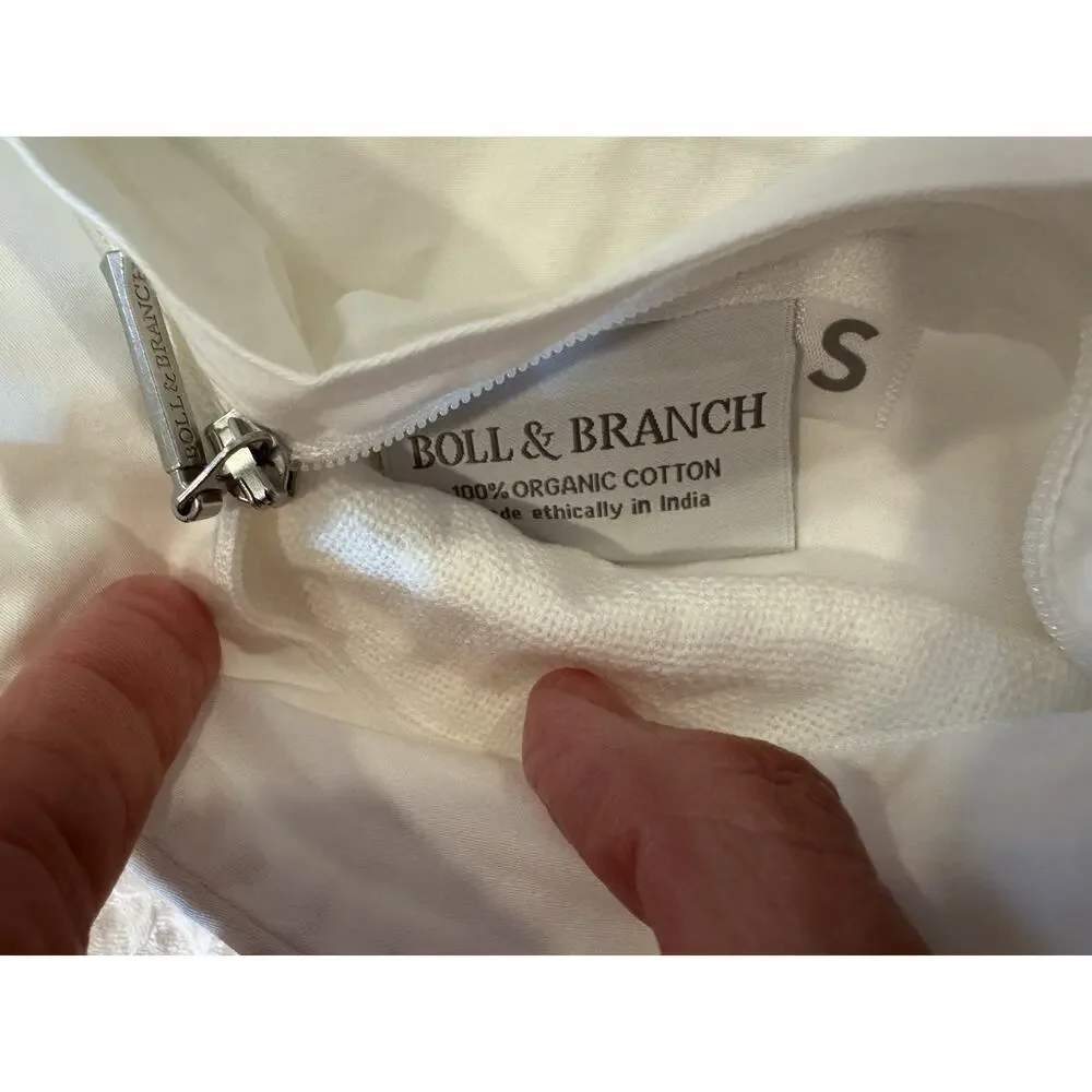 BOLL & BRANCH Waffle Weave Duvet Set W/shams Full/Queen White Organic Cotton NEW